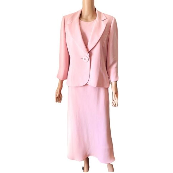 Jessica Howard Pink  Blazer & Dress 2-pc Set Sz 12 - Picture 1 of 15